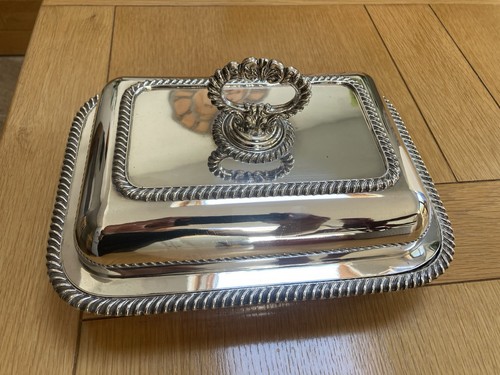 Antique silver plated tureen - antique,