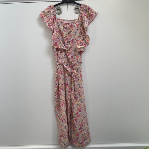 Girls pink flowers jumpsuit - girls,