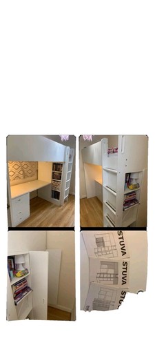 Ikea loft bed stuva with - bed,