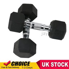 Hex Dumbbells Cast Iron Rubber