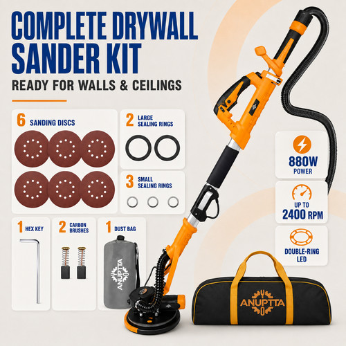 880w wall sander with dust - with,