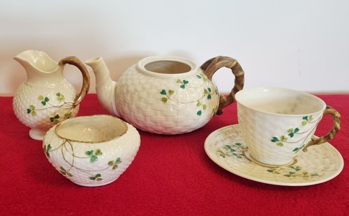 Antique belleek porcelain tea - belleek,