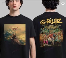 Gorillaz The Mountain Album Cover Art Two Sided T-Shirt XS-XXXL Black