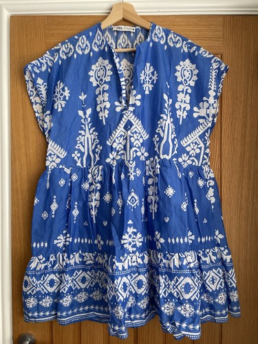 Zara blue pool dress size - pool,