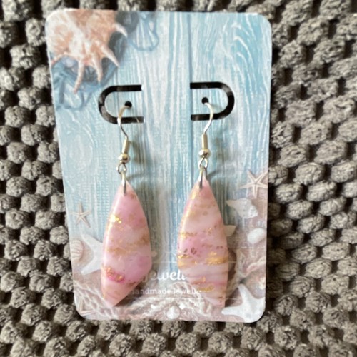 Handmade polymer clay - handmade, pink