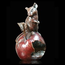Bronze Mouse on Apple Richard Cooper Foundry Cast Sculpture Michael Simpson 921