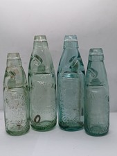 4 Old Glass Codd Bottles