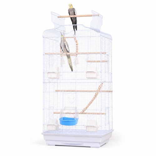 Bird cage with pull - bird, tray