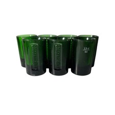 Jagermeister Liqueur Embossed Shot Glasses Green Glass 2.5cl x7