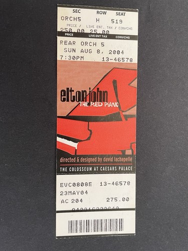 Elton john ticket caesars - elton,