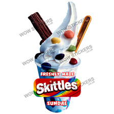 Ice cream van sticker Skittles