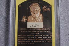 BGS BABE RUTH "125" SIGNED CUT HANDWRITTEN HOF PLAQUE NY YANKEES BAS BECKETT****