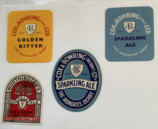 Three Cox and Bowring (Derby) Ltd Labels inc one Oval plus Worthington beehive