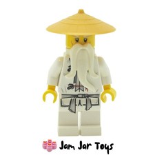 LEGO Sensei Wu Minifigure - Ninjago Pearl Gold Hat 9450 70505 NJO064 R204