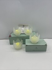 Set of 4  PartyLite Frosted