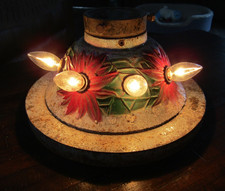 ANTIQUE CAST IRON POINSETTIA