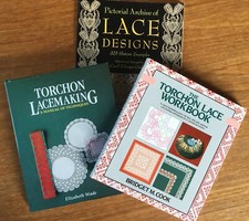 3 books on 2 on Torchon Lacemaking & 1 on Lace Designs 