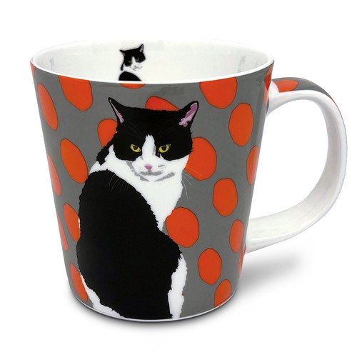 Black and white cat - and,