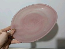 Chunky Pink Swirl Oval Glass