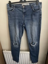 Primark Ripped Skinny Jeans 16R Mid Wash