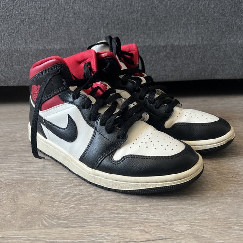 Jordan mid black red - mid, white