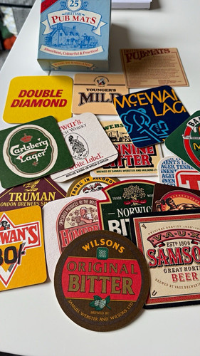 British pub mats mixed - mats, vintage