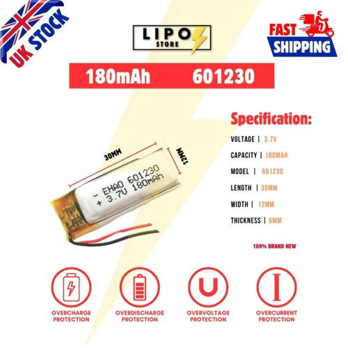 601230 180mah lipo - 601230,