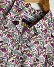 Oxford Shirt Company Liberty Womens Size UK 12 Pink Queue for the Zoo Pastel