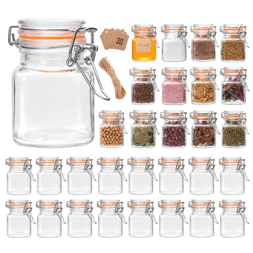 Glass mason jars with - oz,