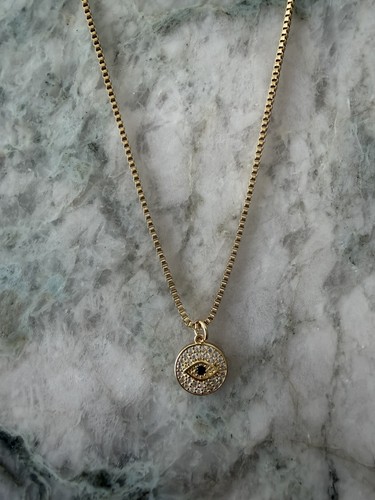 18k gold plated evil eye