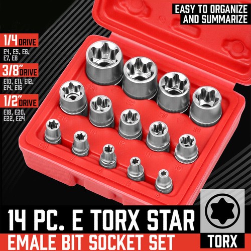 14pc torx socket set female - torx,