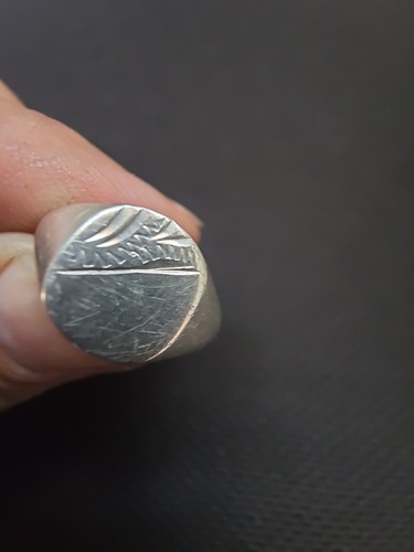 Silver oval signet ring - signet,