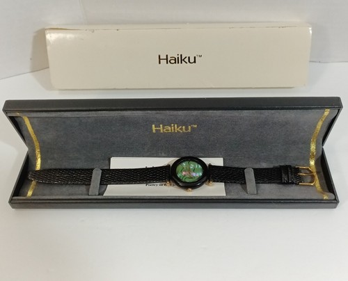 Haiku black leather - leather, abalone