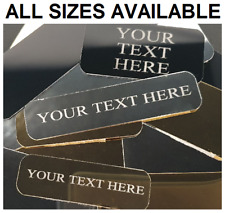 Engraved Trophy Plate - Self Adhesive Gold Silver Black - ALL SIZES - Name Plate
