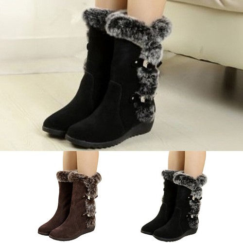 Women mid calf boot faux - mid,