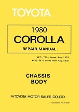 1980 Toyota Corolla Shop Service Repair Manual