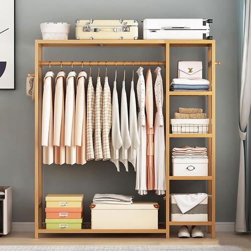 Bamboo clothes rack garment - clothes,