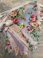 Handmade fabric bunting.VINTAGE FLORALS.RETRO FLORALS.WEDDINGS.