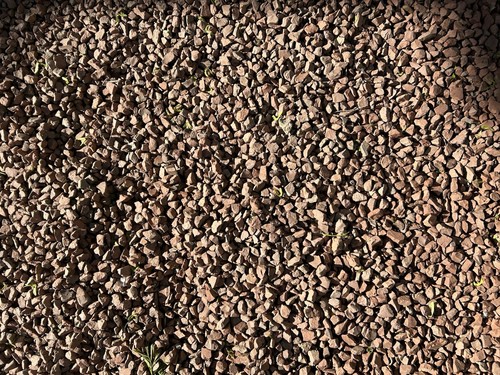 Decorative red garden stone - decorative,