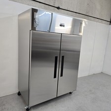 Double Freezer 1200L Stainless Frozen Upright Catering Kitchen Polar G595
