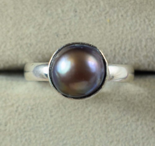 Natural round tahitian black - round,