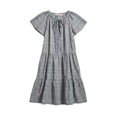 Loft plaid tie neck - plaid, tie-neck