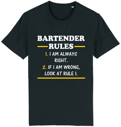 Bartender rules shirt funny - rules,
