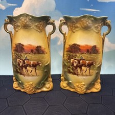 Pair Of Continental Vases With