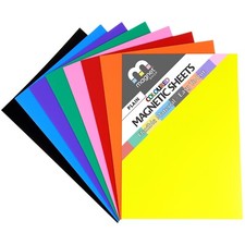 A4 Colour Magnetic Sheets, Arts Crafts Learning Signs Magnets for Kids Children