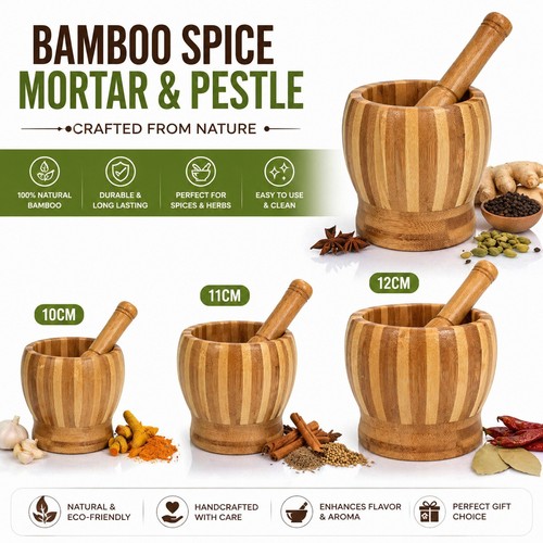 Pestle and mortar set natural - pestle,