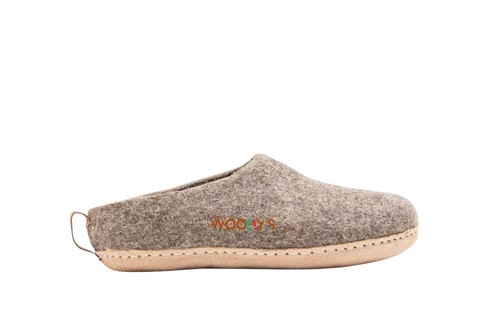 Natural brown indoor slippers - indoor,