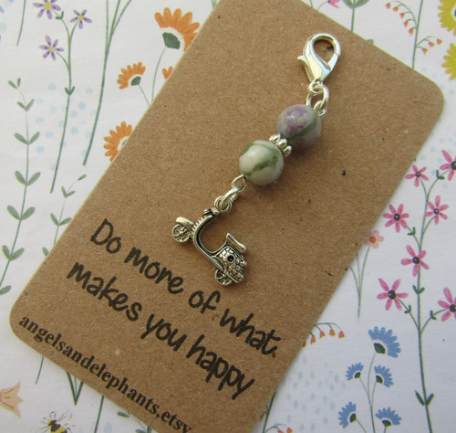 Scooter clip charm zipper - scooter,