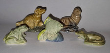 WADE 1960s Whimsies x 5 ~ FROG, SETTER, OTTER, FANTAIL GOLDFISH & CROCODILE