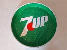 Rare Vintage 7 Up Seven Up Soda Metal Drinks Serving Tray - Home Bar Brewerania